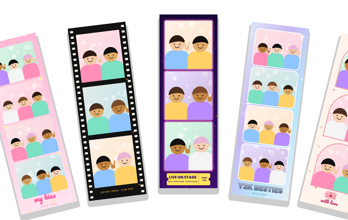 Kotak Lensa photo strip designs